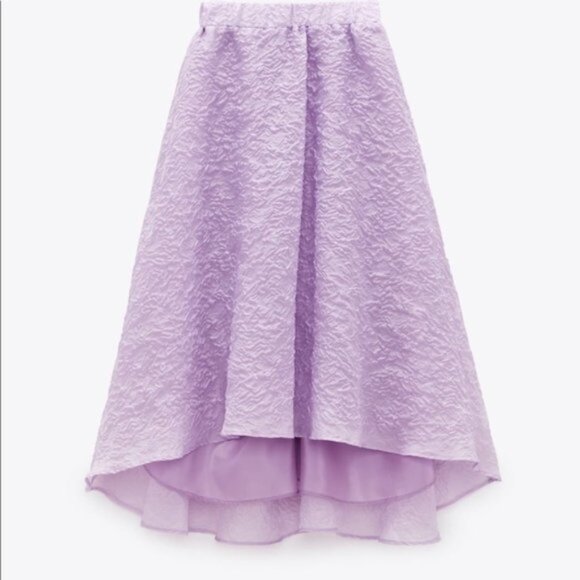 Lilac Zara Skirt with Asymmetrical Hem - Picture 1 of 2